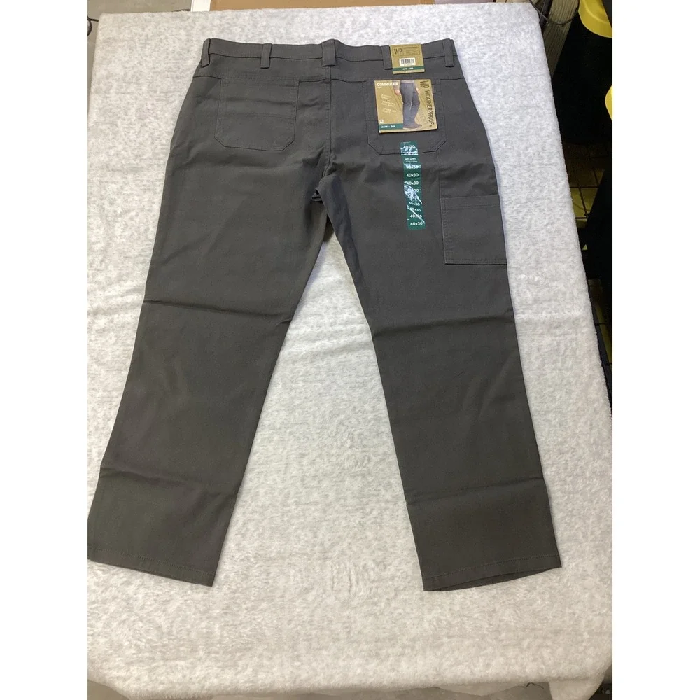WP Weatherproof Mens Commuter Pant Charcoal Gray 40x30 Stretch Flex Waist‎ NWT